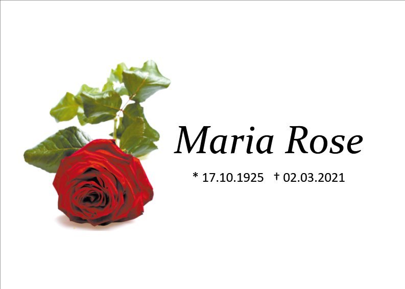 Erinnerungsbild für Maria Rose